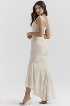 Cesca Vintage Ivory Floral Maxi Dress