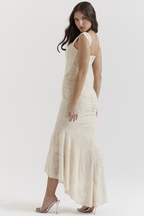 Cesca Vintage Ivory Floral Maxi Dress
