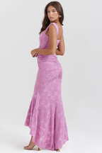 Cesca Vintage Ivory Floral Maxi Dress