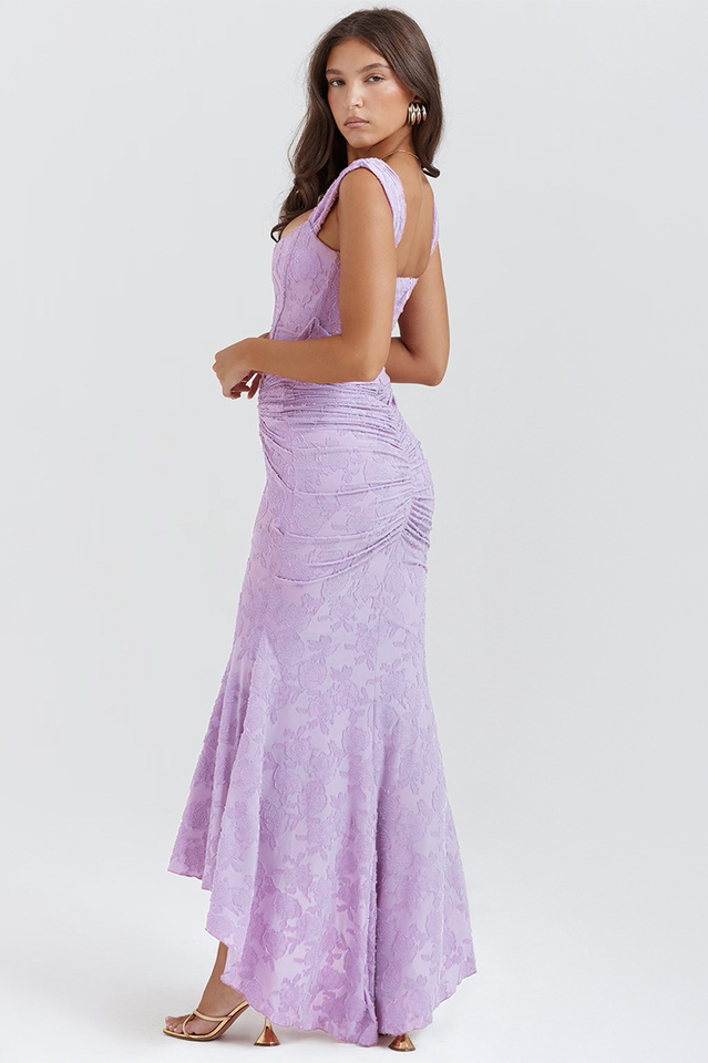 Cesca Vintage Ivory Floral Maxi Dress