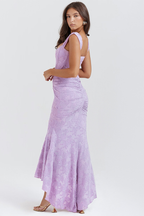 Cesca Vintage Ivory Floral Maxi Dress