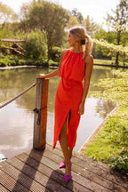 Enola Statement Modest Midi Dress