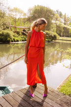 Enola Statement Modest Midi Dress