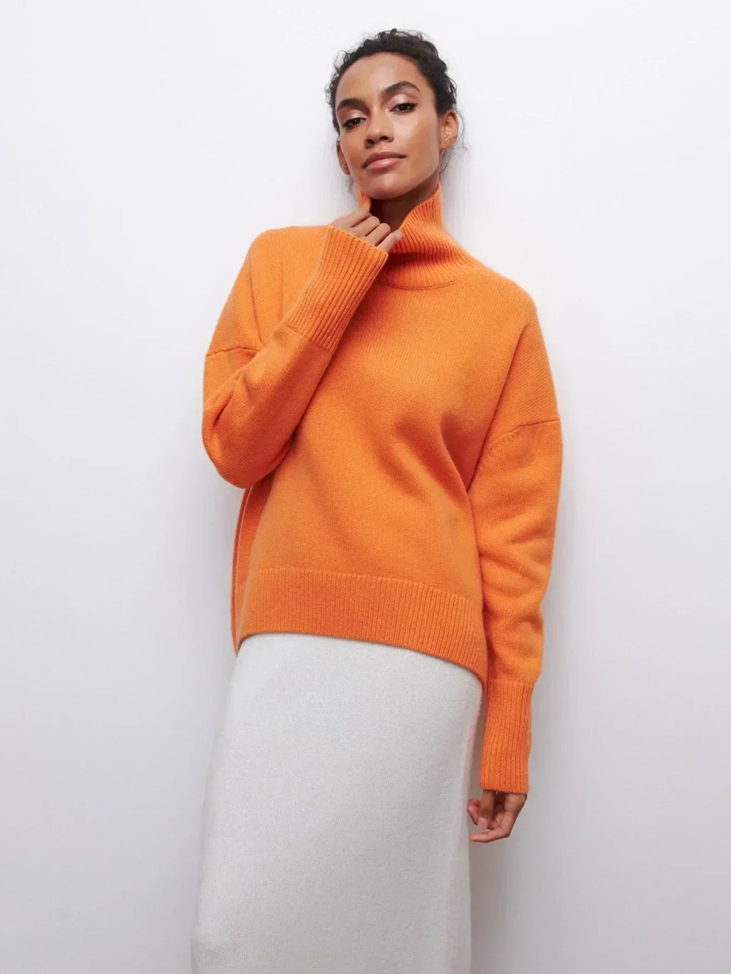 Maeva Cozy Knit High Neck Sweater