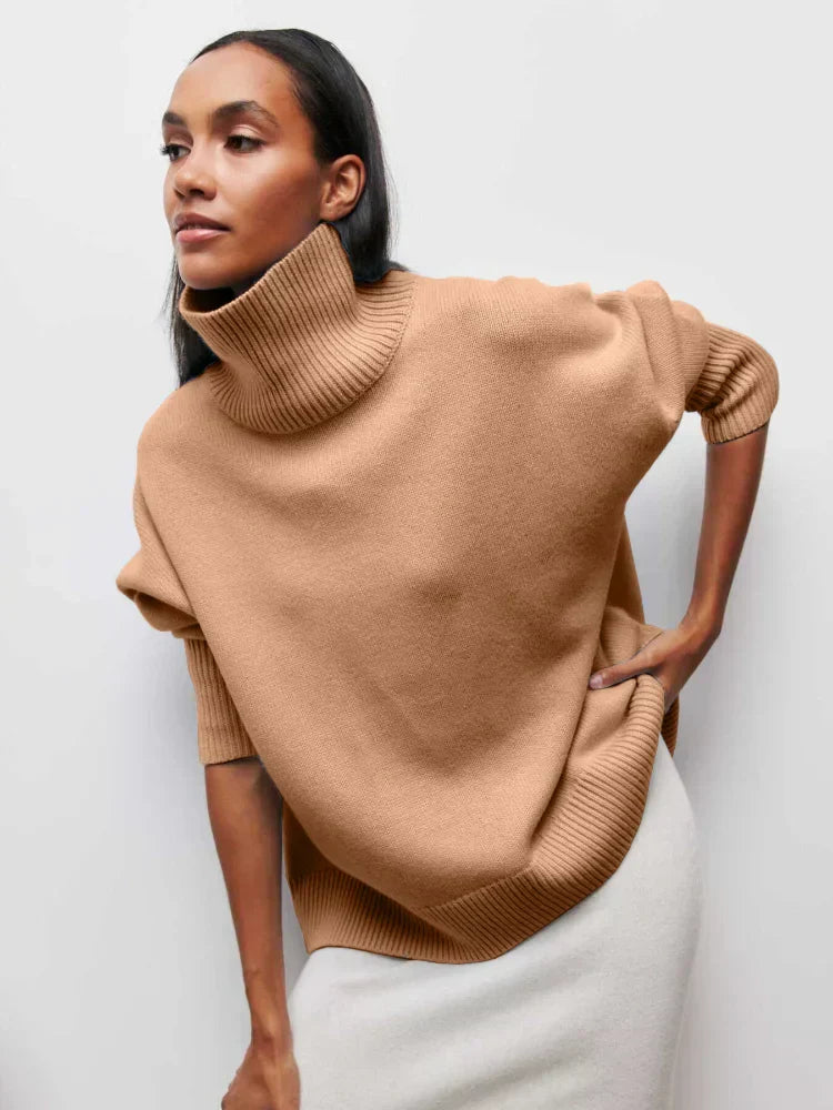 Maeva Cozy Knit High Neck Sweater