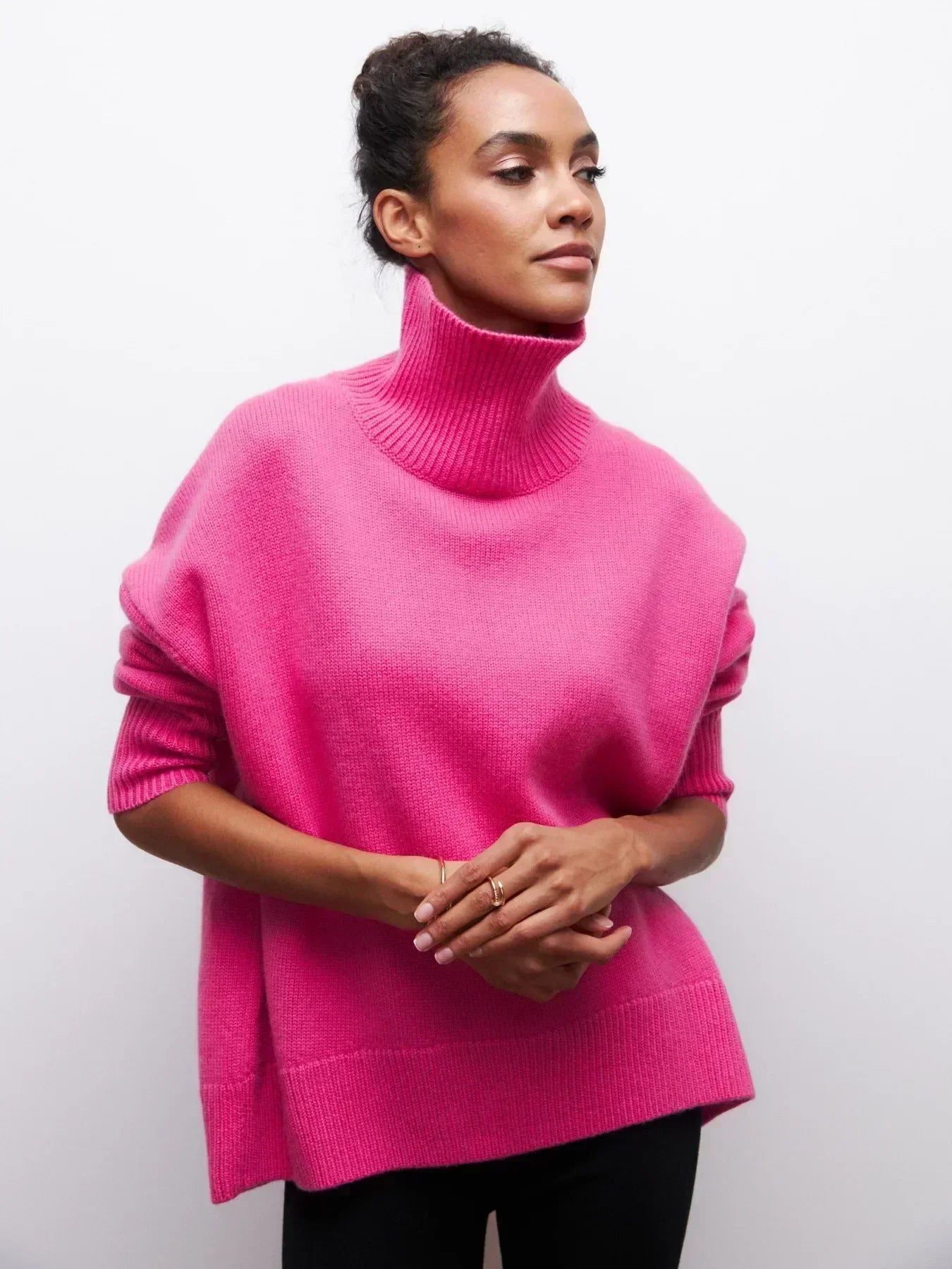 Maeva Cozy Knit High Neck Sweater
