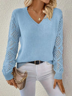 Aubrey V Neck Sweater Handmade Details