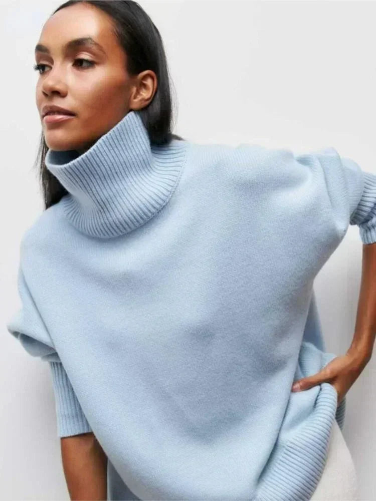 Maeva Cozy Knit High Neck Sweater