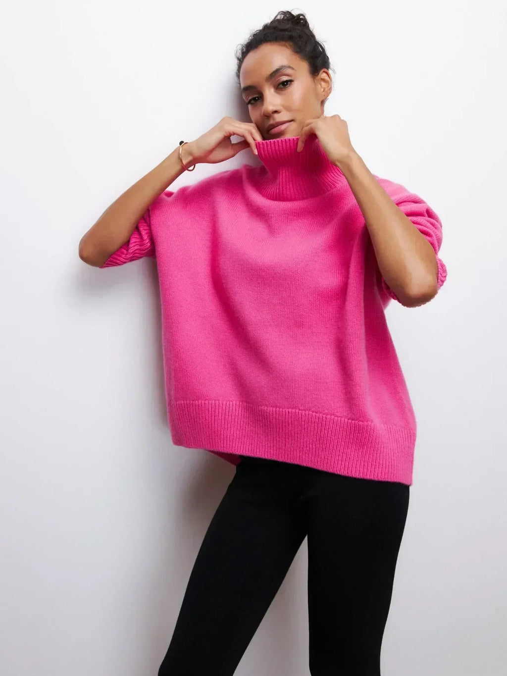 Maeva Cozy Knit High Neck Sweater