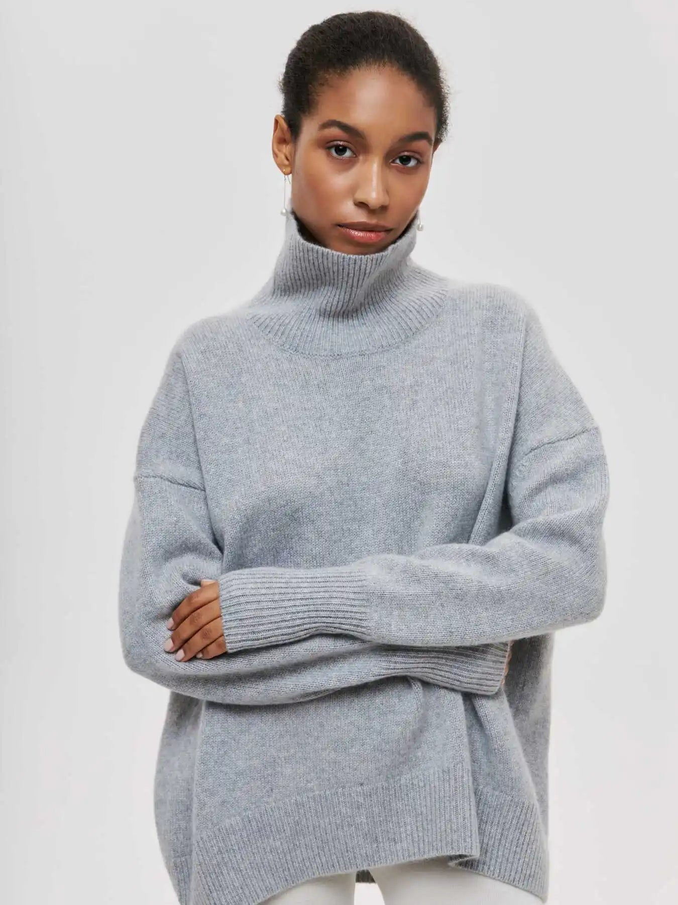 Maeva Cozy Knit High Neck Sweater