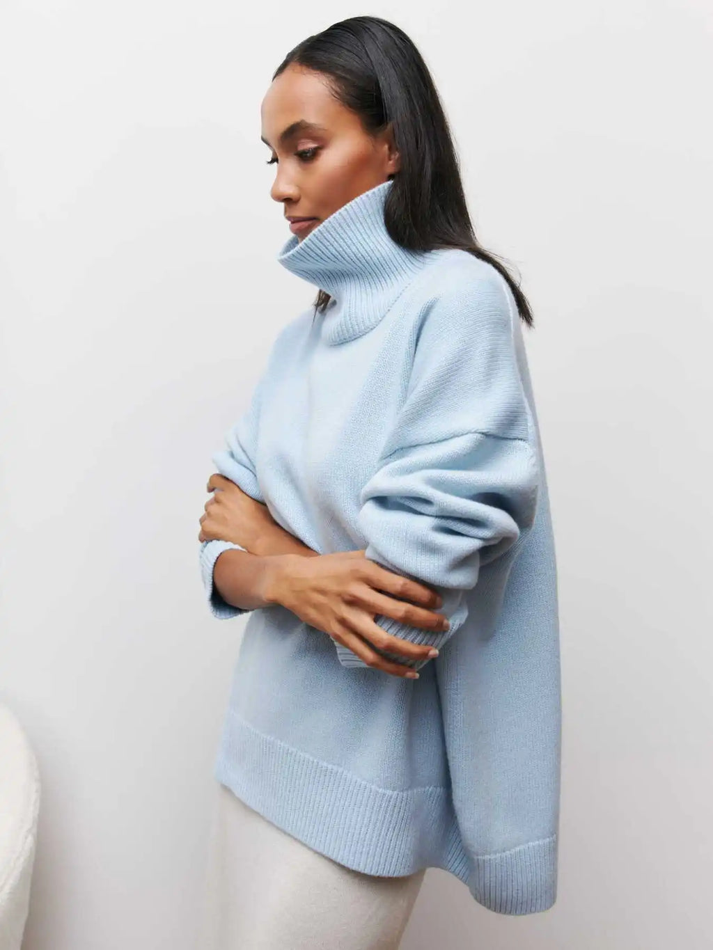 Maeva Cozy Knit High Neck Sweater