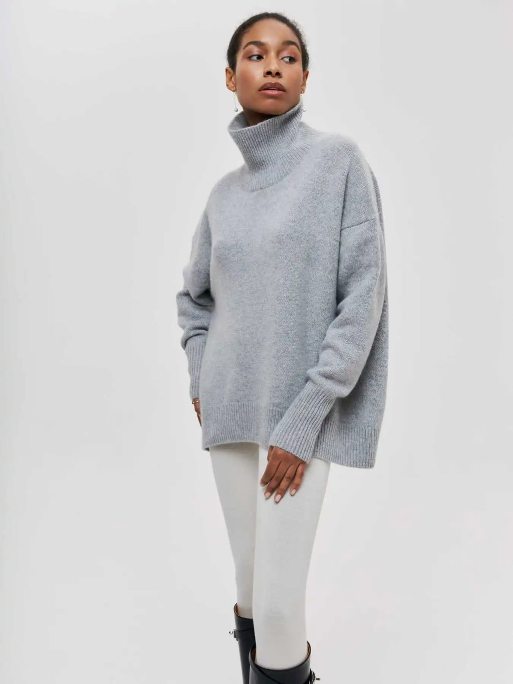 Maeva Cozy Knit High Neck Sweater
