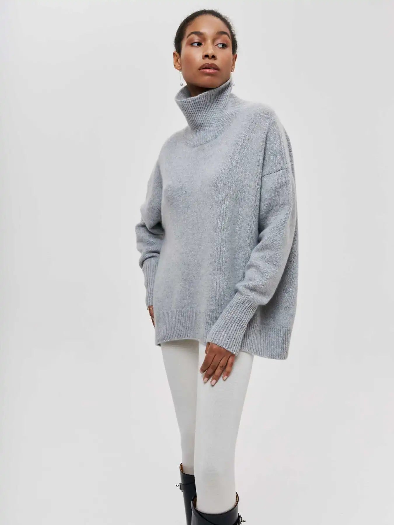 Maeva Cozy Knit High Neck Sweater
