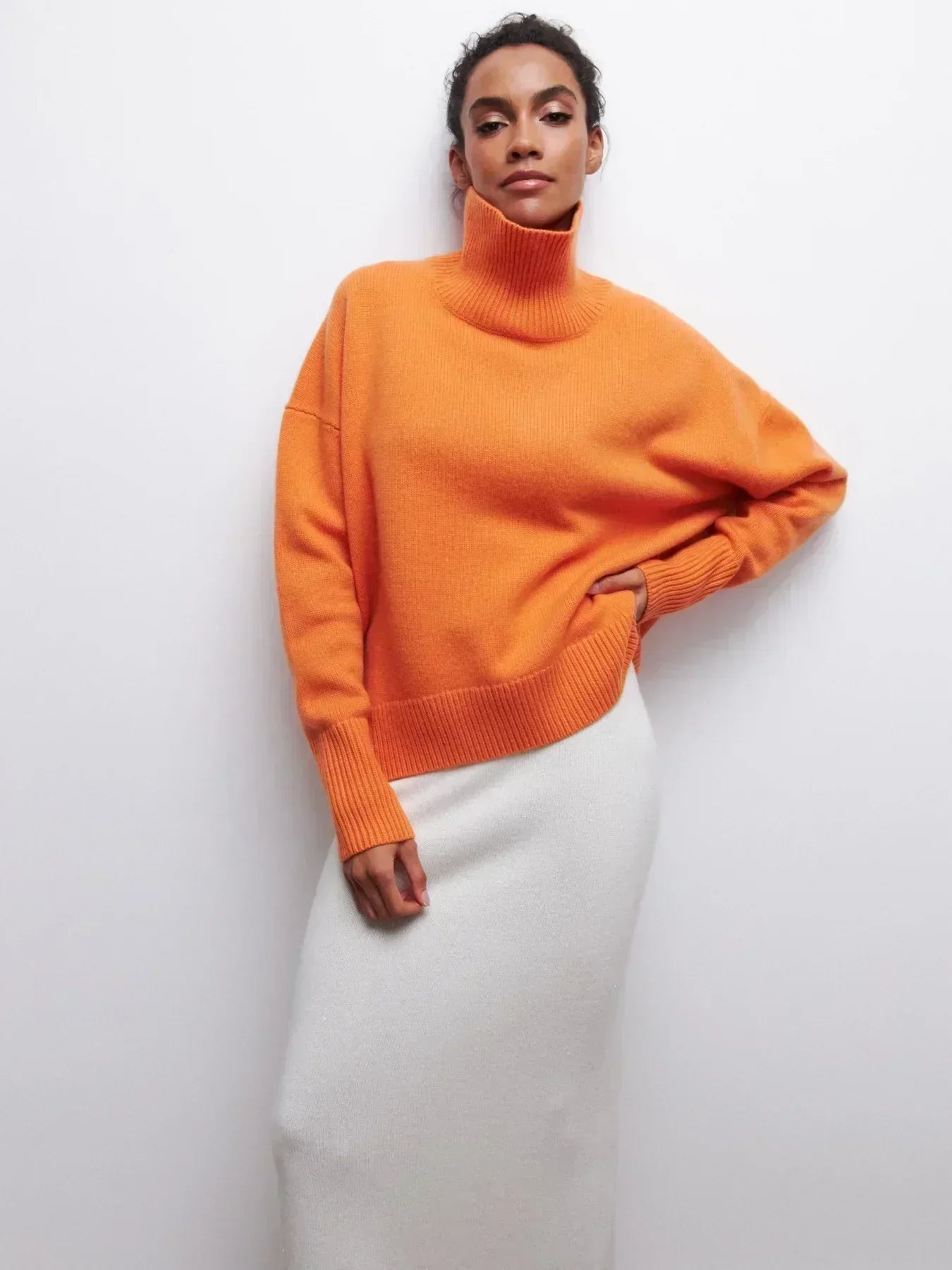 Maeva Cozy Knit High Neck Sweater