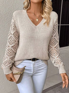 Aubrey V Neck Sweater Handmade Details