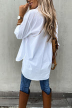 Chic High-Low Button Down Blouse