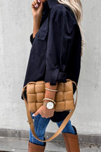 Chic High-Low Button Down Blouse