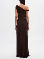 Chic Mocha Textured Maxi Dress