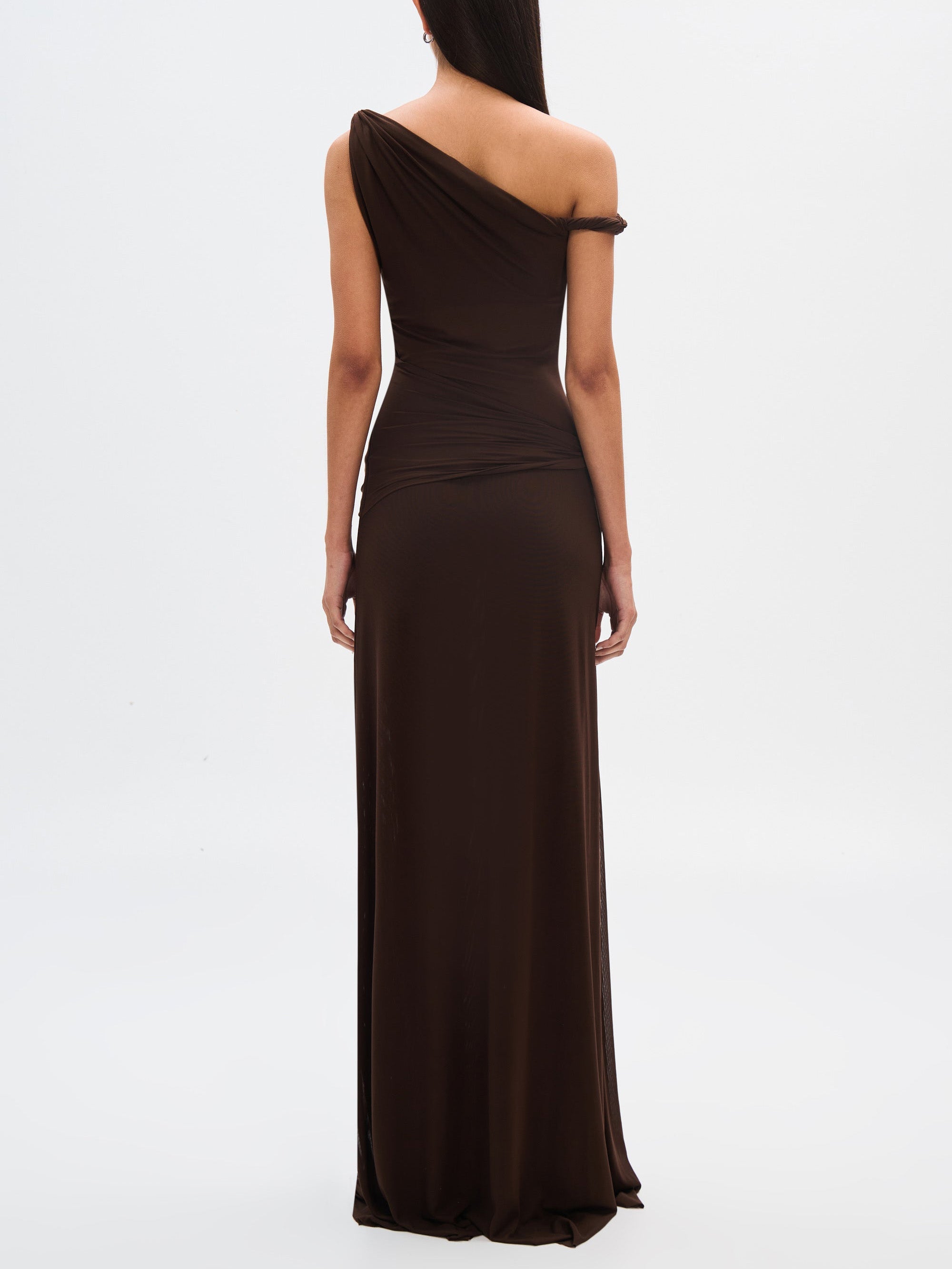 Chic Mocha Textured Maxi Dress