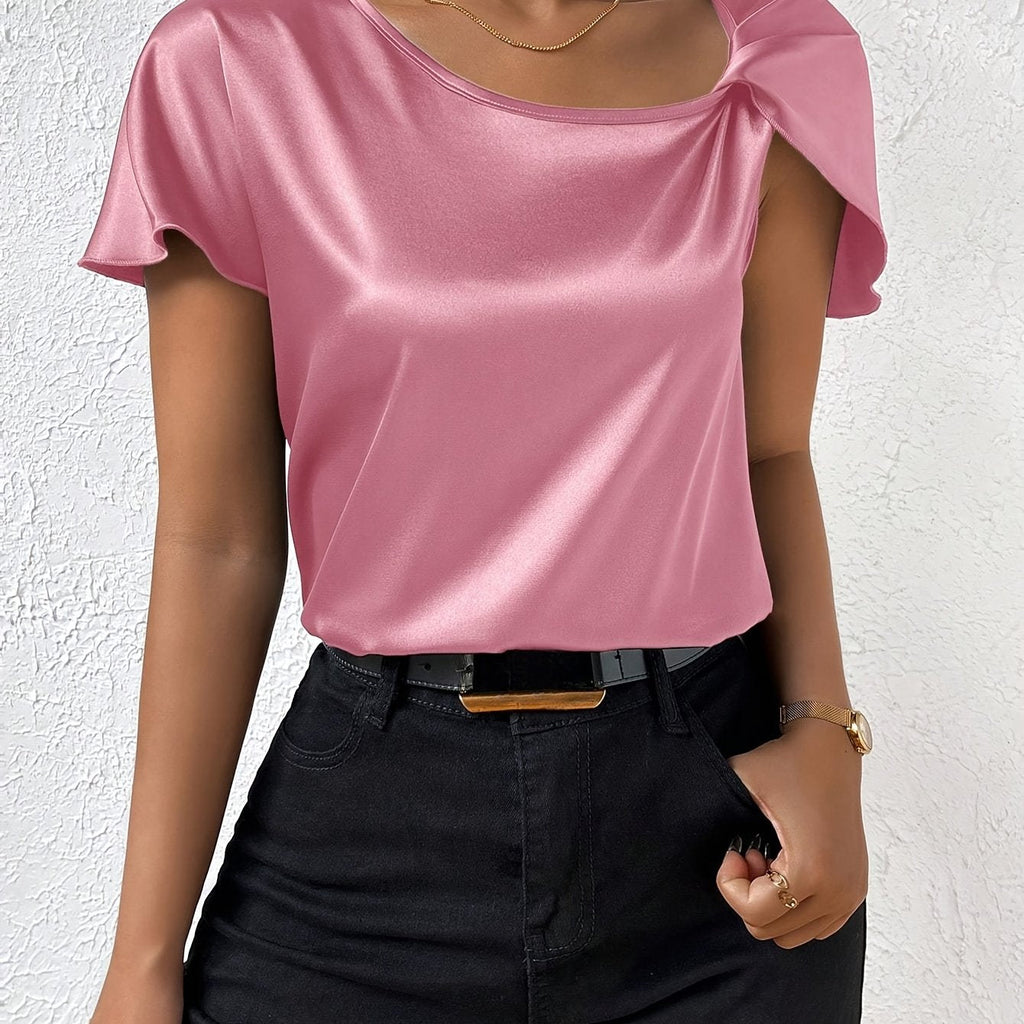 LEASA Chic Statement Shoulder Blouse