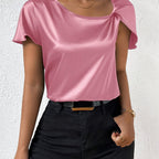 LEASA Chic Statement Shoulder Blouse