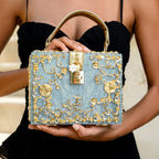 Chic Floral Acrylic Box Clutch