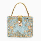 Chic Floral Acrylic Box Clutch