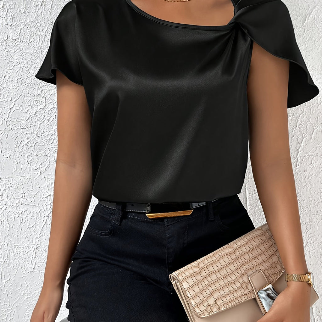 LEASA Chic Statement Shoulder Blouse