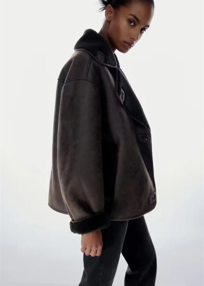Vintage Reversible Faux Leather Jacket