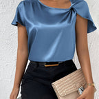 LEASA Chic Statement Shoulder Blouse