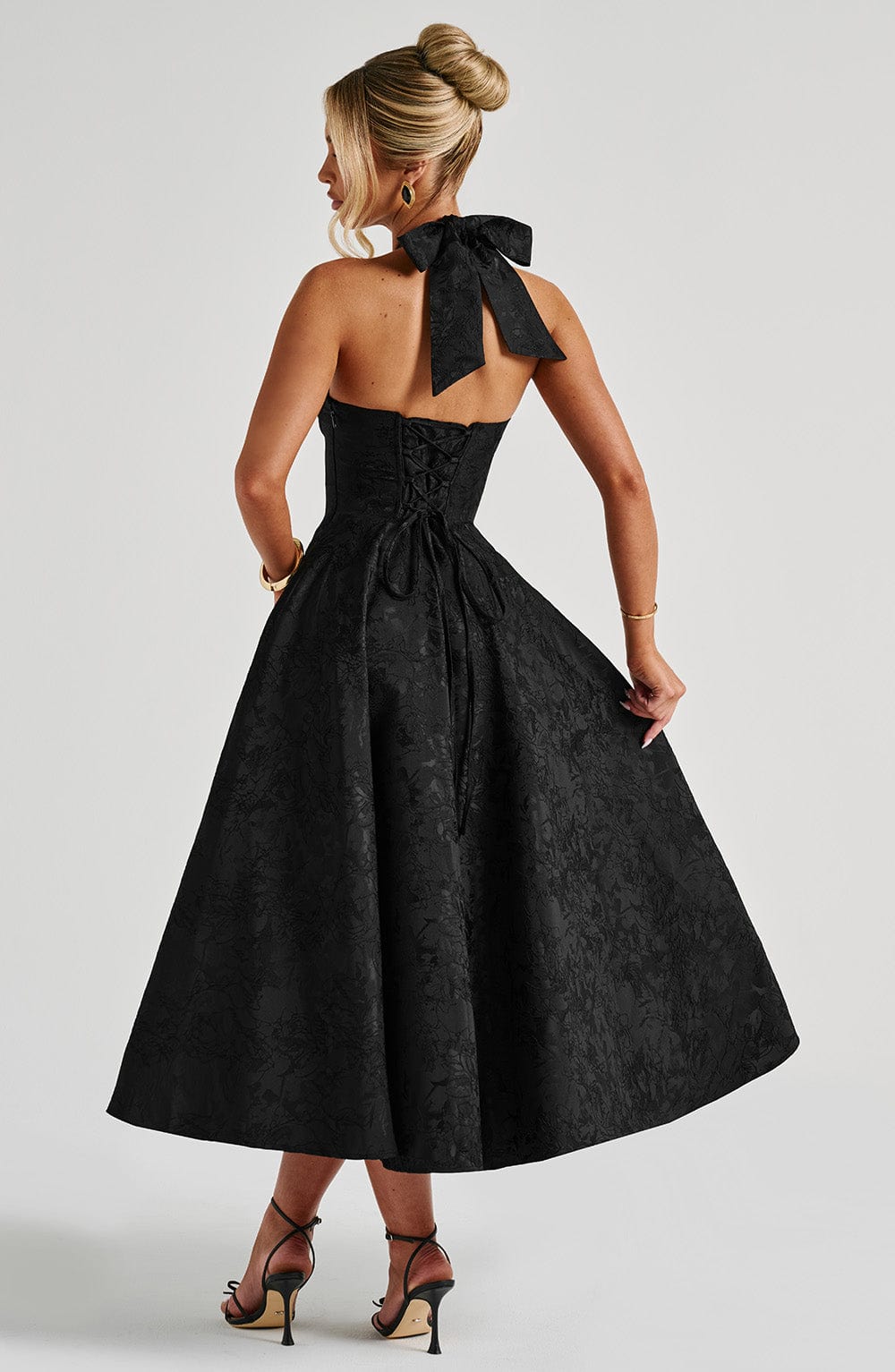 Elegant Vintage Sweetheart Midi Dress