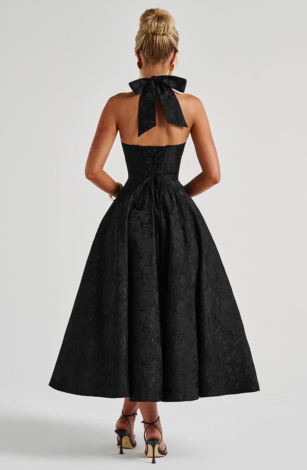 Elegant Vintage Sweetheart Midi Dress