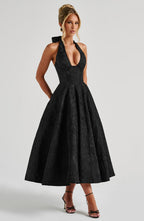 Elegant Vintage Sweetheart Midi Dress