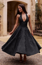 Elegant Vintage Sweetheart Midi Dress