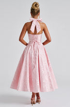 Elegant Vintage Sweetheart Midi Dress