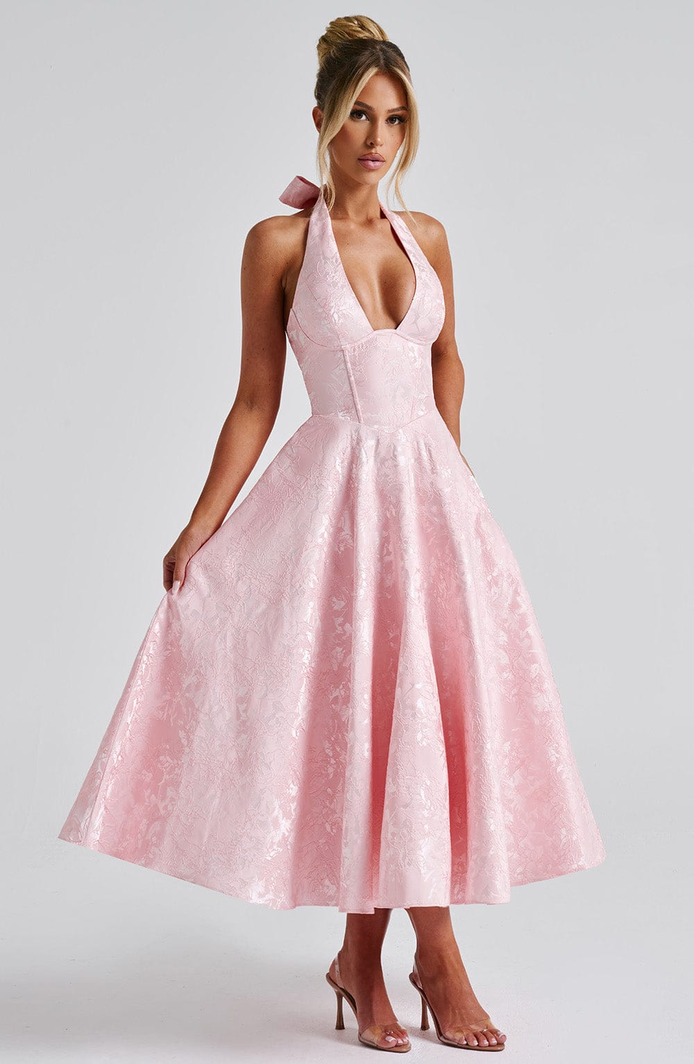 Elegant Vintage Sweetheart Midi Dress