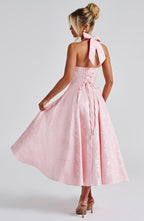 Elegant Vintage Sweetheart Midi Dress