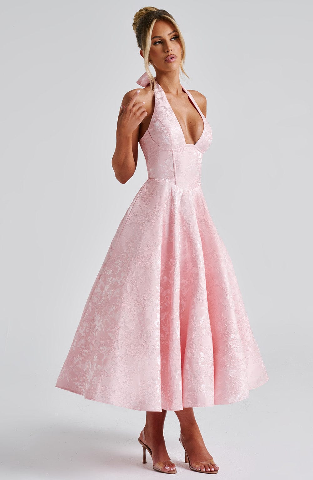 Elegant Vintage Sweetheart Midi Dress