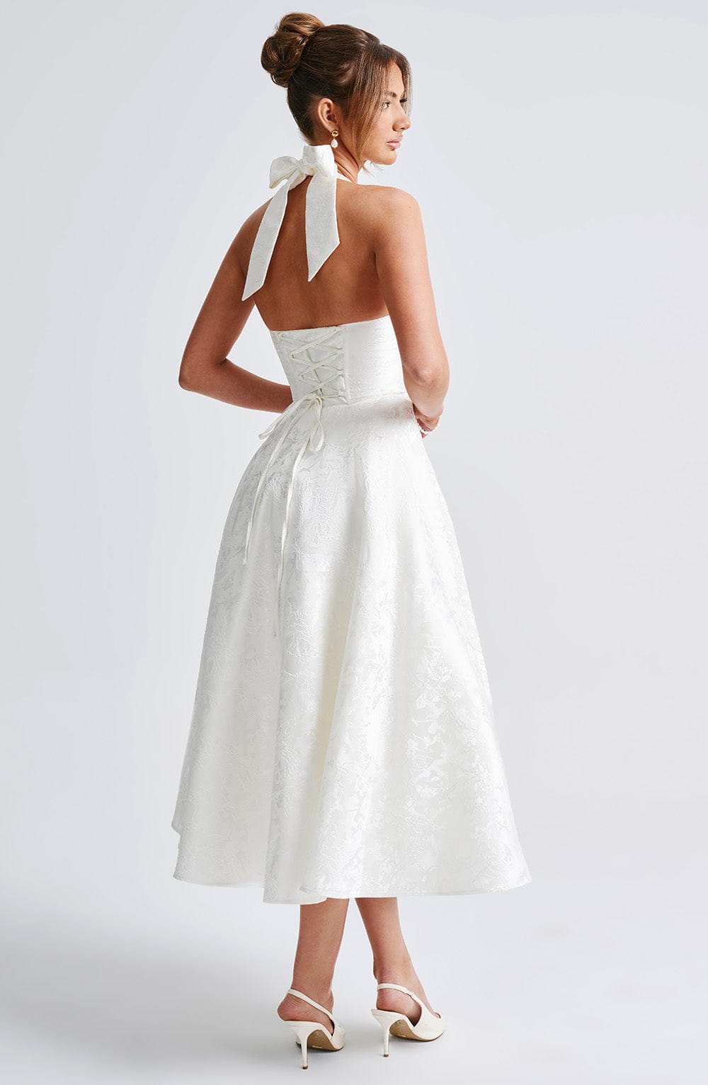 Elegant Vintage Sweetheart Midi Dress