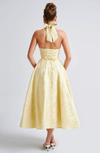 Elegant Vintage Sweetheart Midi Dress