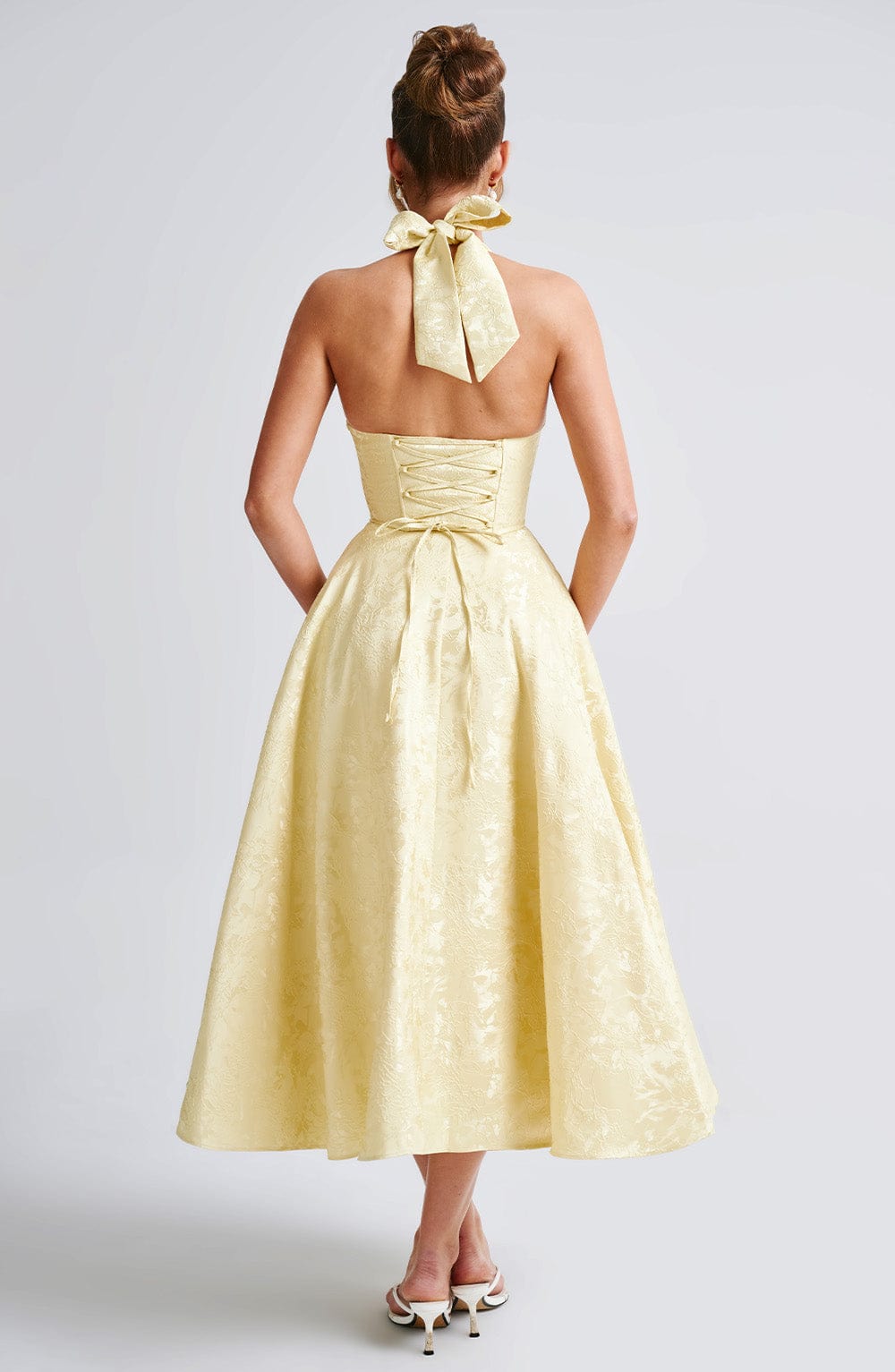 Elegant Vintage Sweetheart Midi Dress