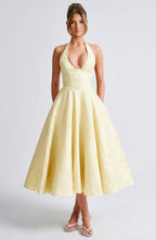 Elegant Vintage Sweetheart Midi Dress