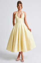 Elegant Vintage Sweetheart Midi Dress