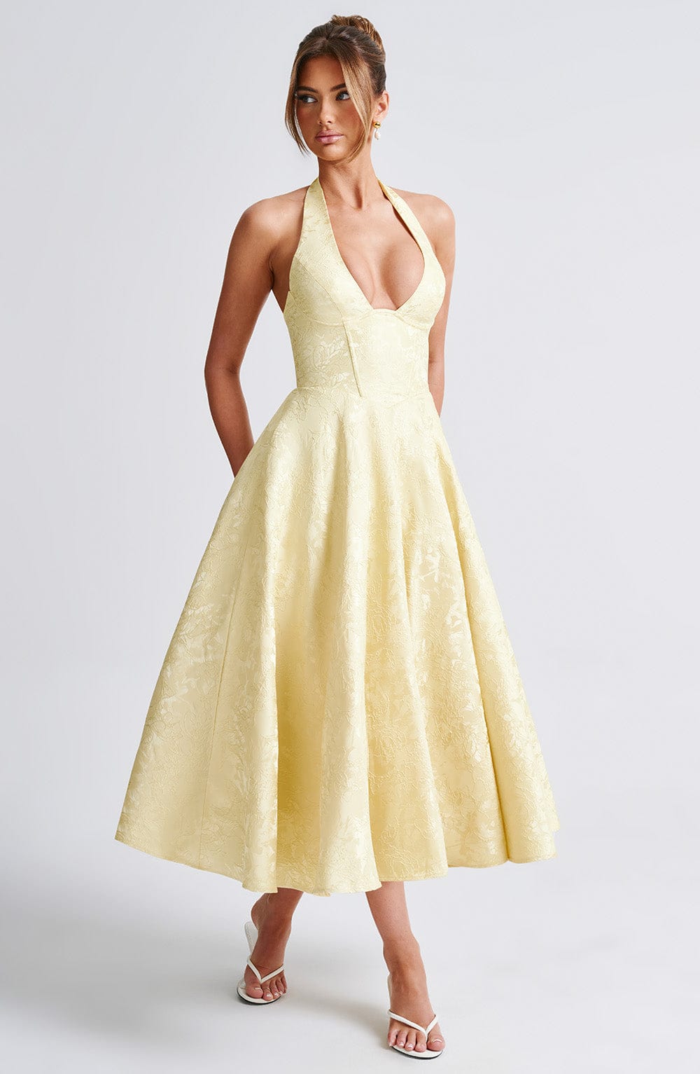 Elegant Vintage Sweetheart Midi Dress