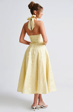 Elegant Vintage Sweetheart Midi Dress