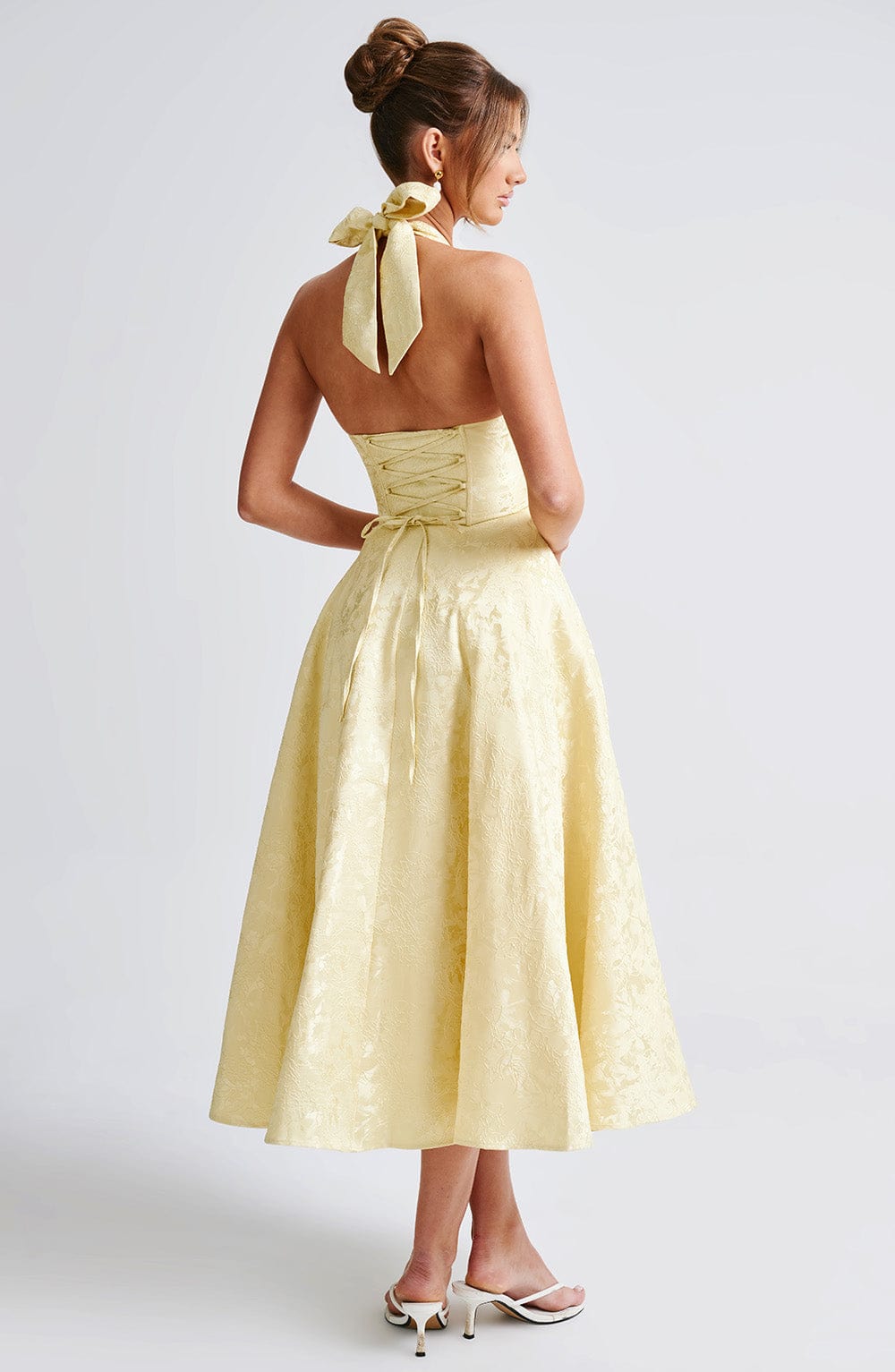 Elegant Vintage Sweetheart Midi Dress