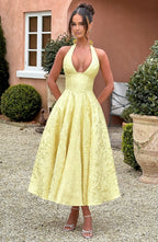 Elegant Vintage Sweetheart Midi Dress