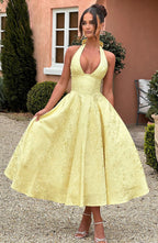 Elegant Vintage Sweetheart Midi Dress
