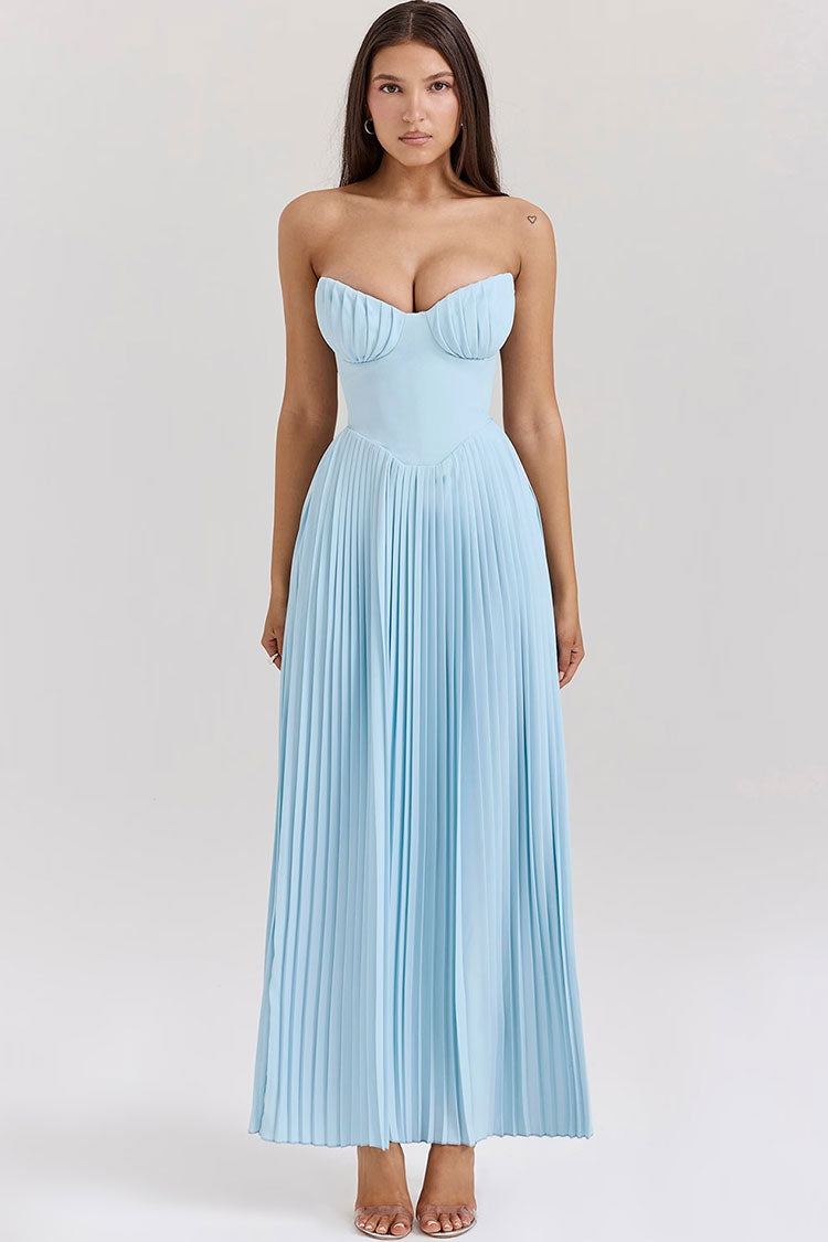 Strapless Sweetheart Evening Maxi Dress