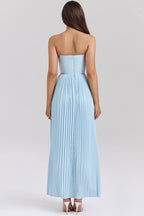 Strapless Sweetheart Evening Maxi Dress